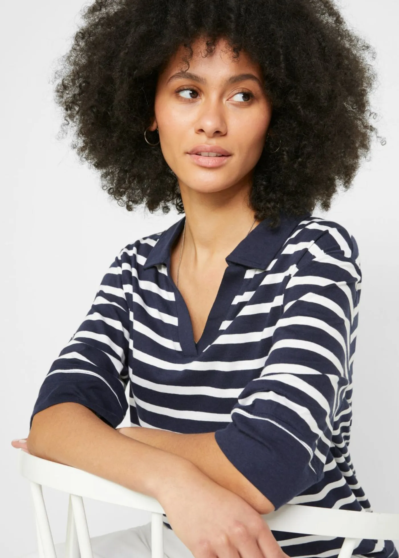 Mujer bonprix bonprix Polo de mezcla de algodón y viscosa