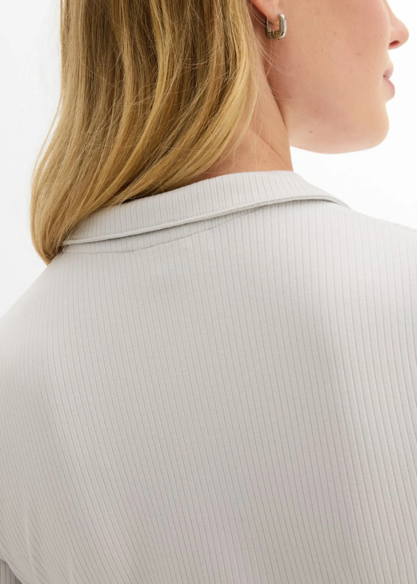 bonprix bonprix Camisetas>Polo de mezcla de viscosa plata jaspeado