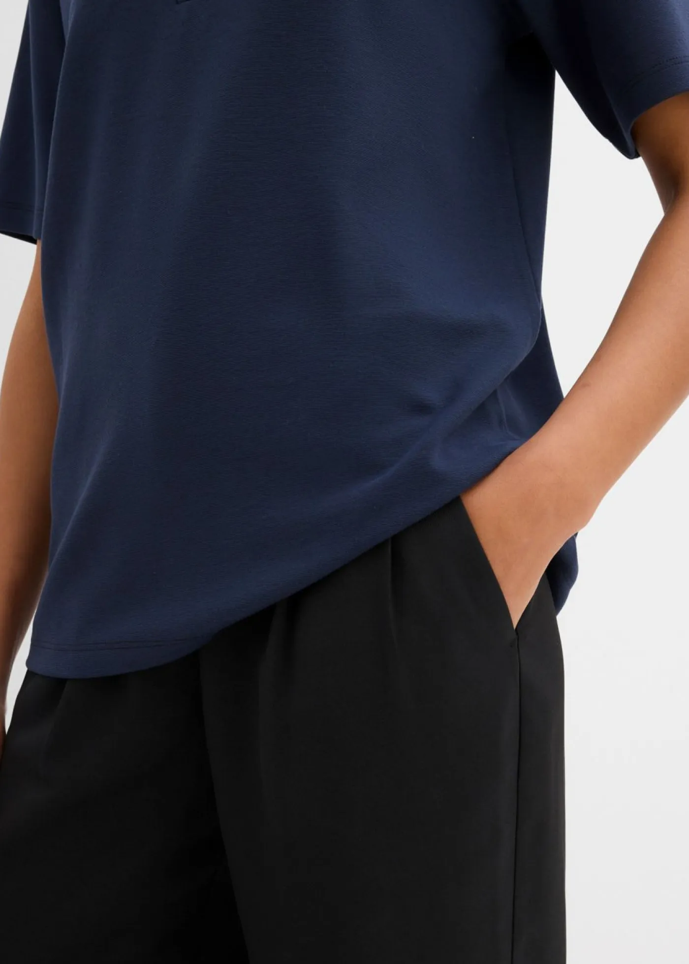 bonprix bonprix Esenciales|Camisetas>Polo de mezcla de viscosa Azul marino