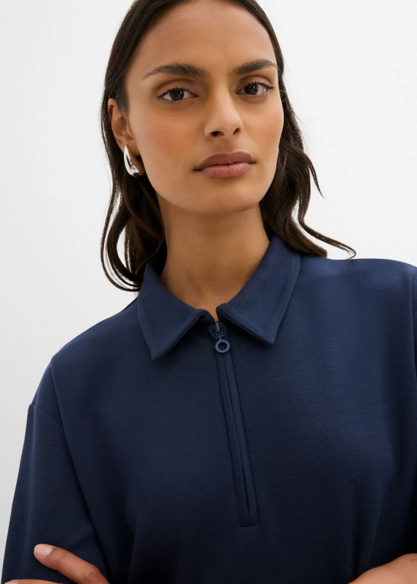 bonprix bonprix Esenciales|Camisetas>Polo de mezcla de viscosa Azul marino