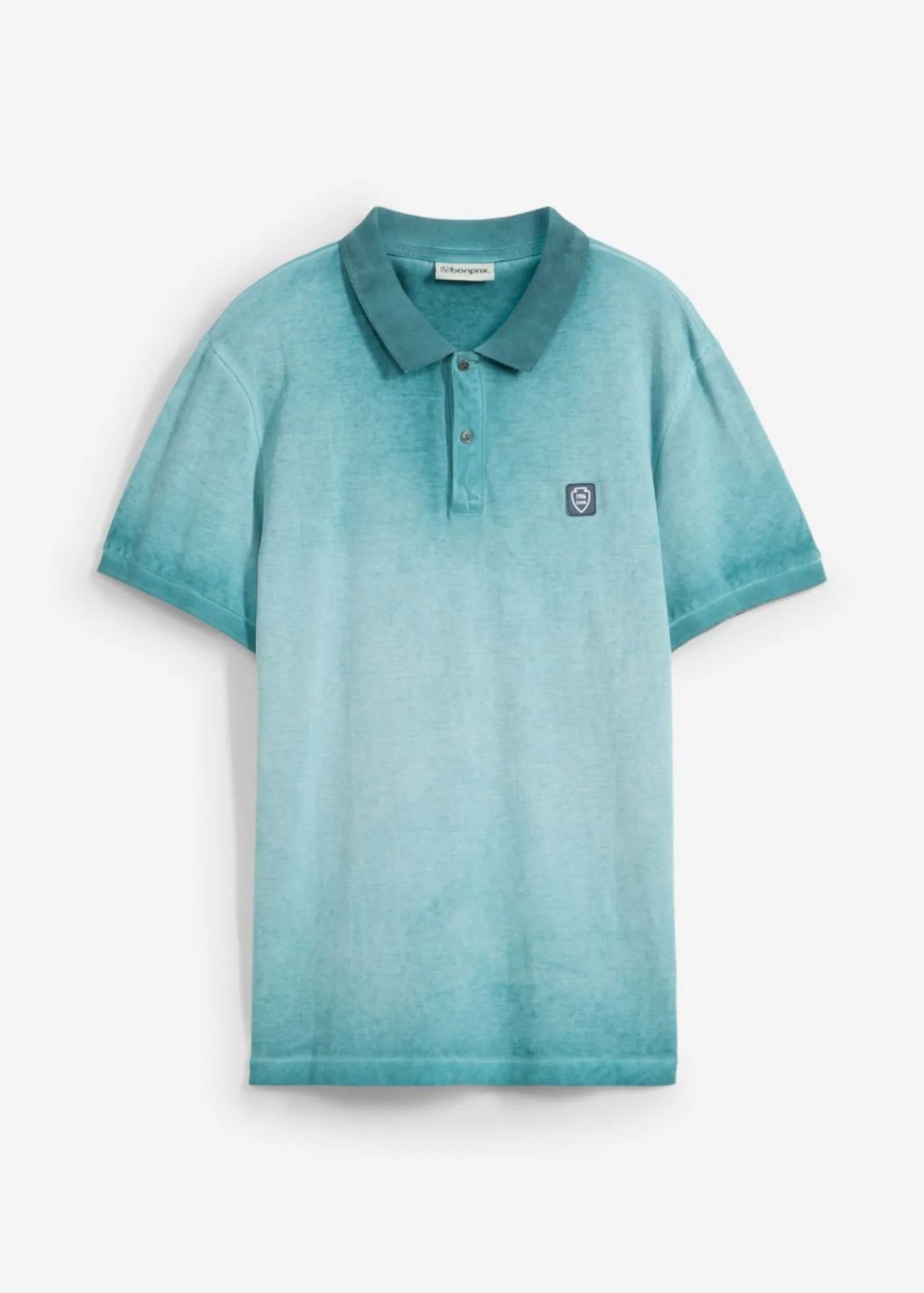 bonprix bonprix Camisetas Y Polos>Polo de piqué con aspecto desgastado verde agua usado
