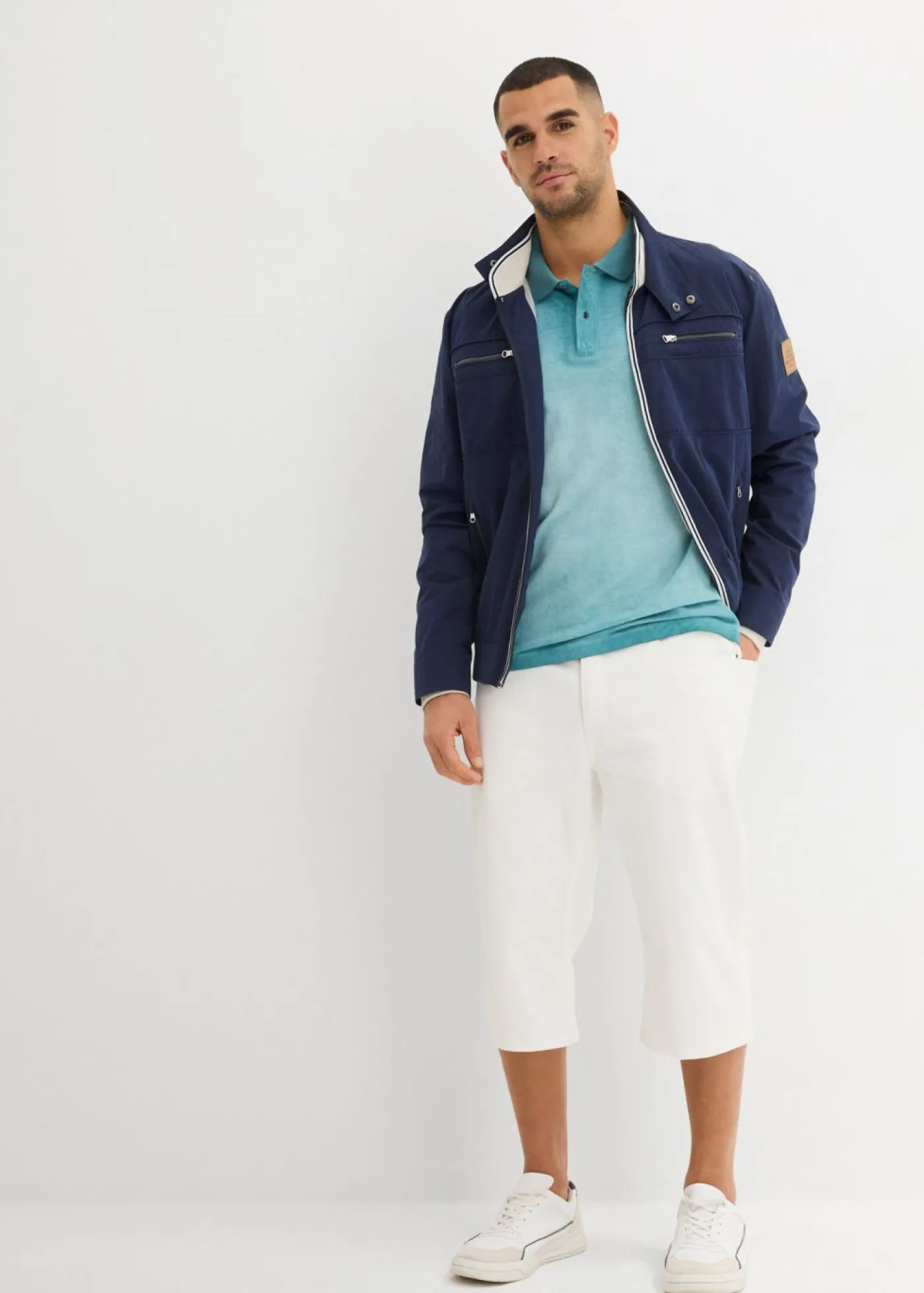 bonprix bonprix Camisetas Y Polos>Polo de piqué con aspecto desgastado verde agua usado