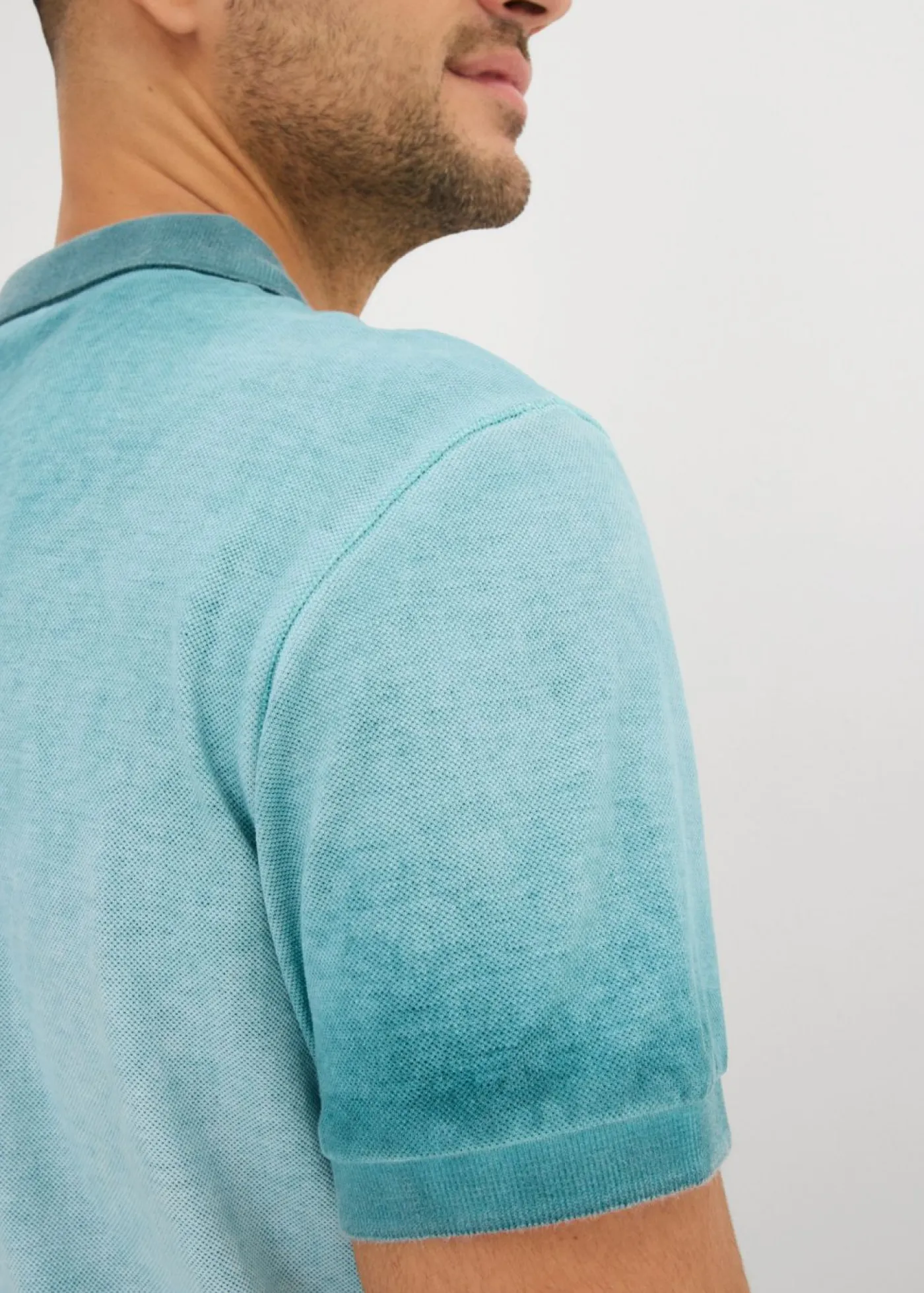 bonprix bonprix Camisetas Y Polos>Polo de piqué con aspecto desgastado verde agua usado