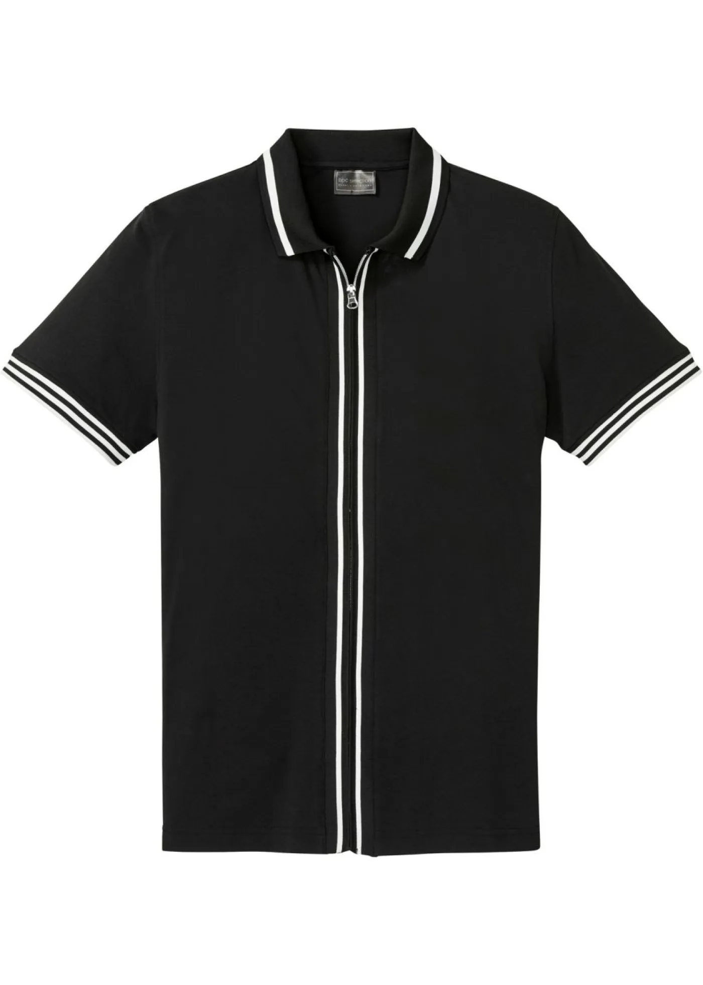 Hombre bonprix bonprix Polo de piqué con cremallera, de algodón puro