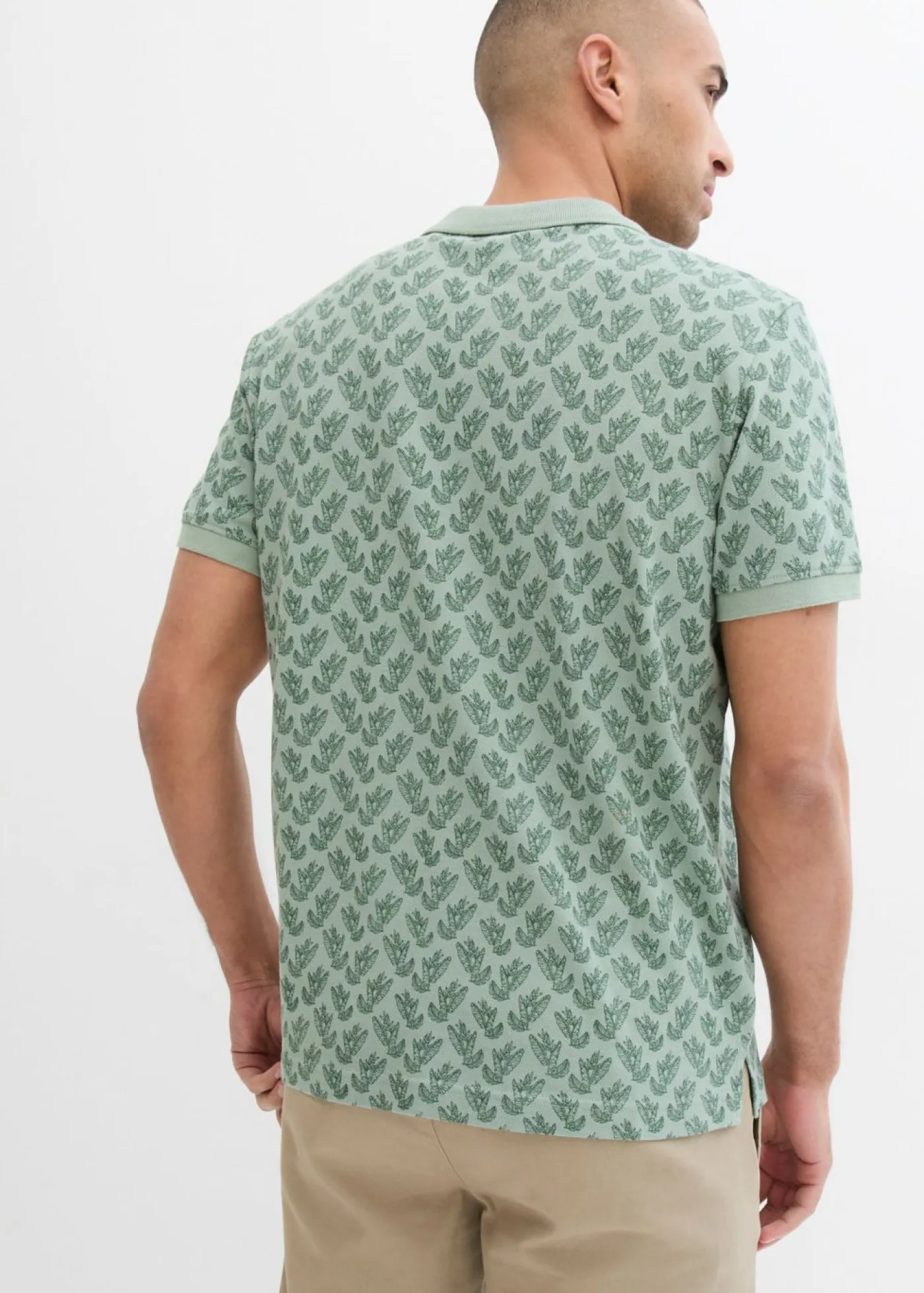 bonprix bonprix Camisetas Y Polos>Polo de piqué de algodón ecológico puro verde ahumado