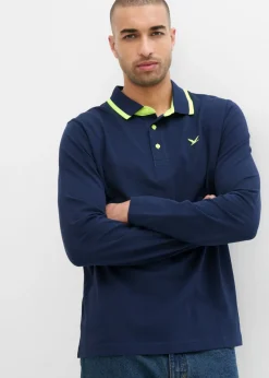 bonprix bonprix Camisetas Y Polos>Polo de piqué de algodón ecológico puro Azul marino