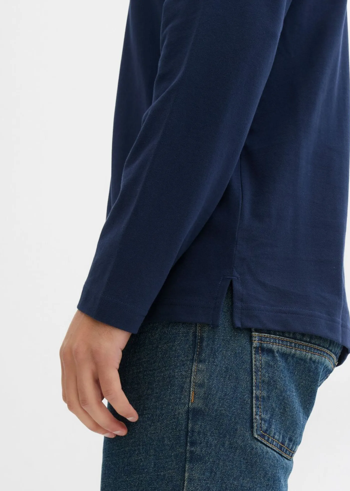 bonprix bonprix Camisetas Y Polos>Polo de piqué de algodón ecológico puro Azul marino