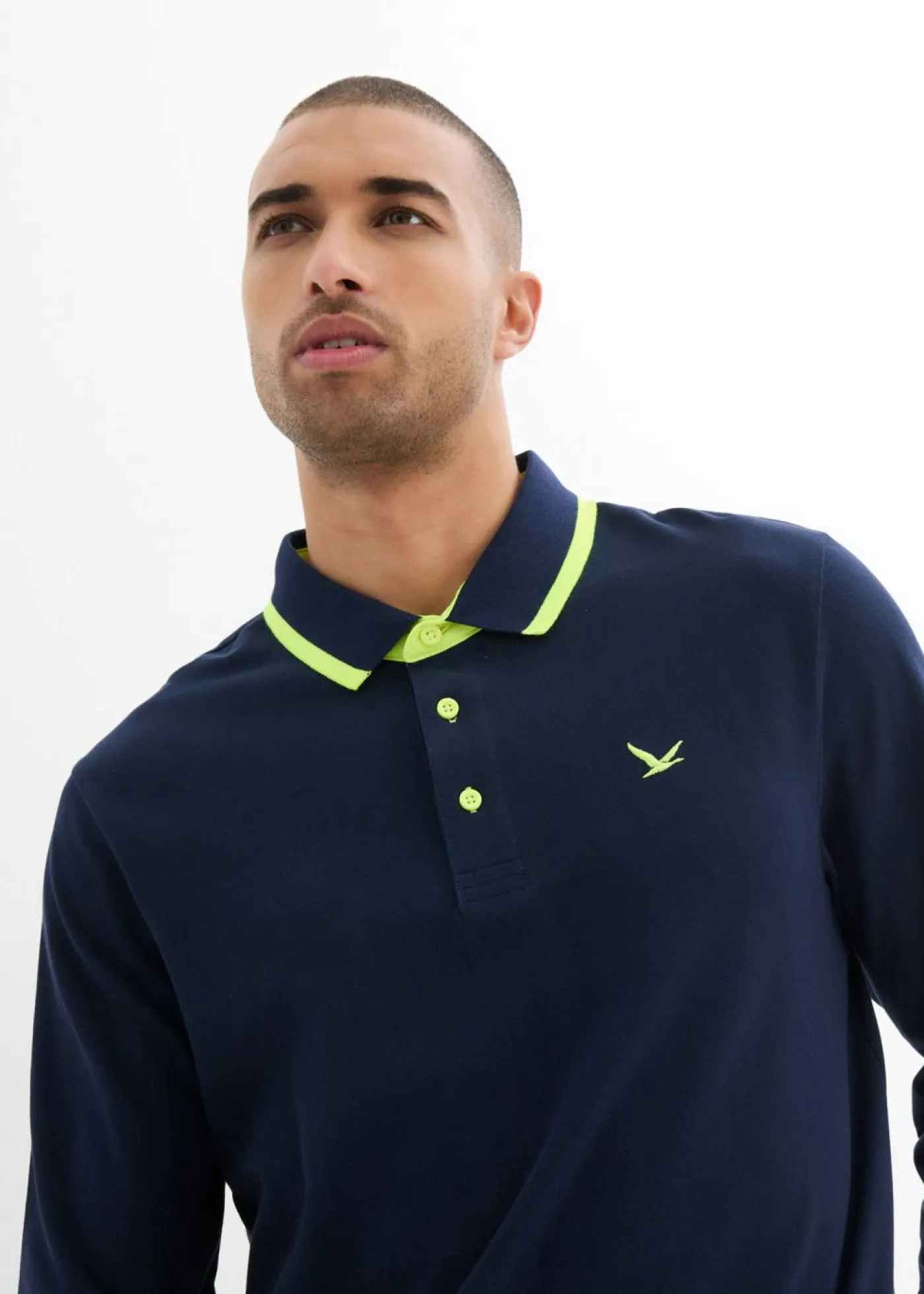 bonprix bonprix Camisetas Y Polos>Polo de piqué de algodón ecológico puro Azul marino