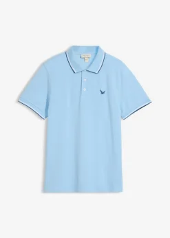 bonprix bonprix Básicos En Rebajas|Camisetas Y Polos>Polo de piqué de algodón orgánico puro Azul claro