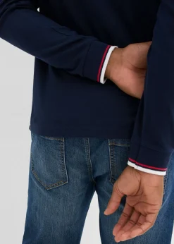 Hombre bonprix bonprix Polo de piqué de algodón orgánico puro con manga larga