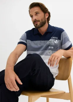 Hombre bonprix bonprix Polo de punto, de manga corta, de algodón orgánico puro