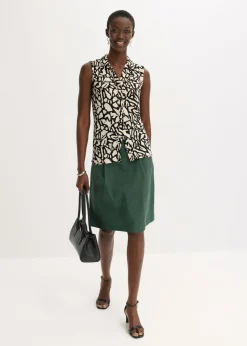 Mujer bonprix bonprix Polo sin mangas con fruncido