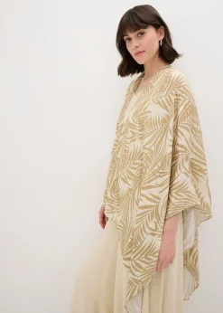 bonprix bonprix Ponchos>Poncho crudo-beige nuevo