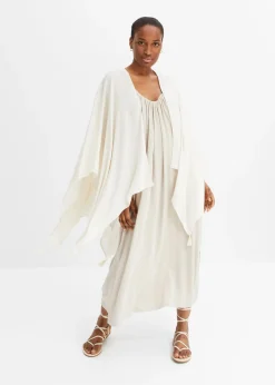 bonprix bonprix Ponchos|Jerséis>Poncho de verano de viscosa pura Negro