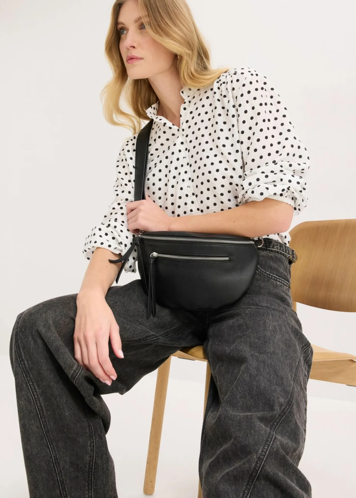 bonprix bonprix Novedades|Bolsos>Riñonera con correas intercambiables Negro