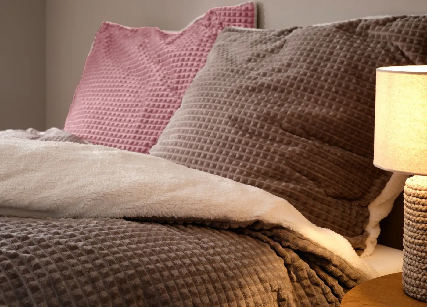 bonprix bonprix Muebles De Dormitorio·Ropa De Cama|Ropa De Cama De Otoño>Ropa de cama Cashmere Touch con efecto suave Sorbete de frutos rojos/crema