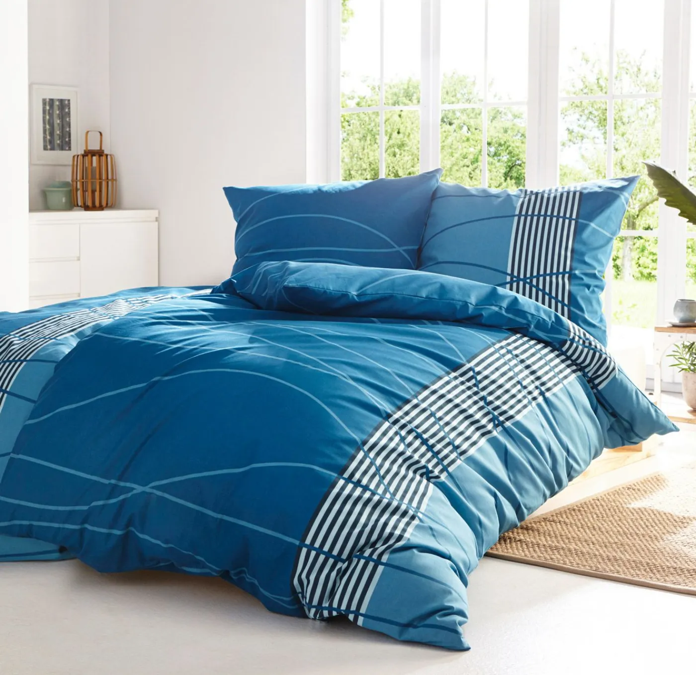 bonprix bonprix Muebles De Dormitorio·Ropa De Cama|Ropa De Cama>Ropa de cama de linón Azul