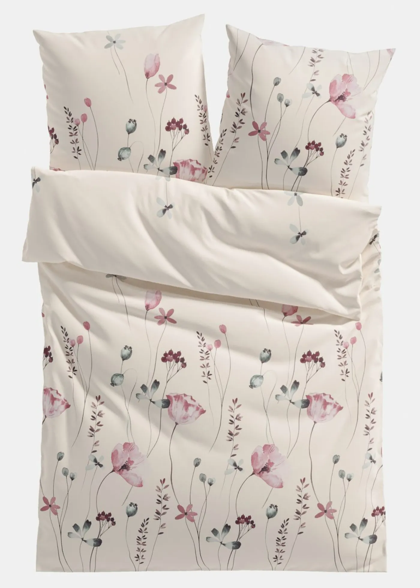 bonprix bonprix Muebles De Dormitorio·Ropa De Cama|Primavera>Ropa de cama de linón Blanco-rosa