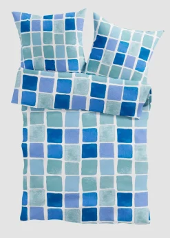 bonprix bonprix Muebles De Dormitorio·Ropa De Cama|Ropa De Cama>Ropa de cama de mezcla de algodón Azul a cuadros