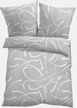 bonprix bonprix Muebles De Dormitorio·Ropa De Cama|Ropa De Cama>Ropa de cama de mezcla de algodón Plata mate