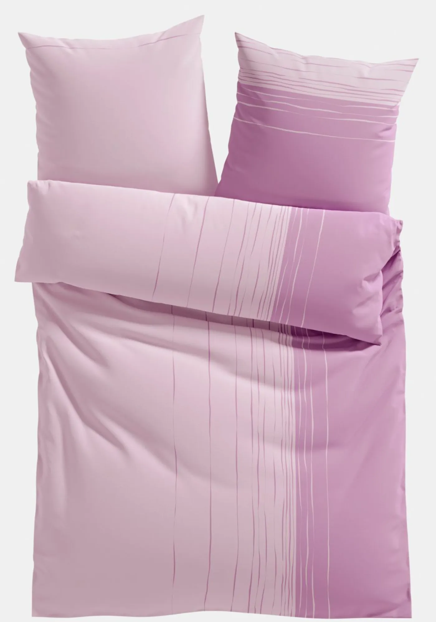 bonprix bonprix Muebles De Dormitorio·Ropa De Cama|Ropa De Cama>Ropa de cama de mezcla de algodón púrpura con rayas