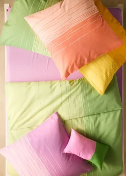 bonprix bonprix Muebles De Dormitorio·Ropa De Cama|Ropa De Cama>Ropa de cama de mezcla de algodón púrpura con rayas