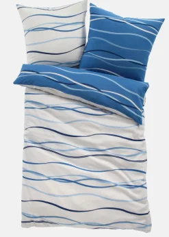 bonprix bonprix Muebles De Dormitorio·Ropa De Cama|Ropa De Cama>Ropa de cama reversible con ondas Azul
