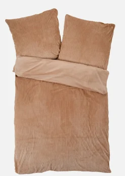 bonprix bonprix Muebles De Dormitorio·Ropa De Cama|Ropa De Cama De Otoño>Ropa de cama reversible con tacto de cachemira con aspecto de pana Beige tiza