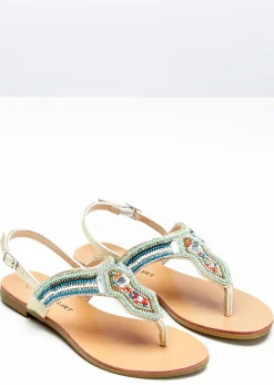 bonprix bonprix Zapatos Primavera-Verano>Sandalias con abalorios menta