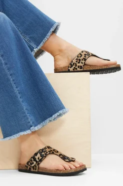 bonprix bonprix Zapatos Primavera-Verano>Sandalias de dedo estampado leo beige