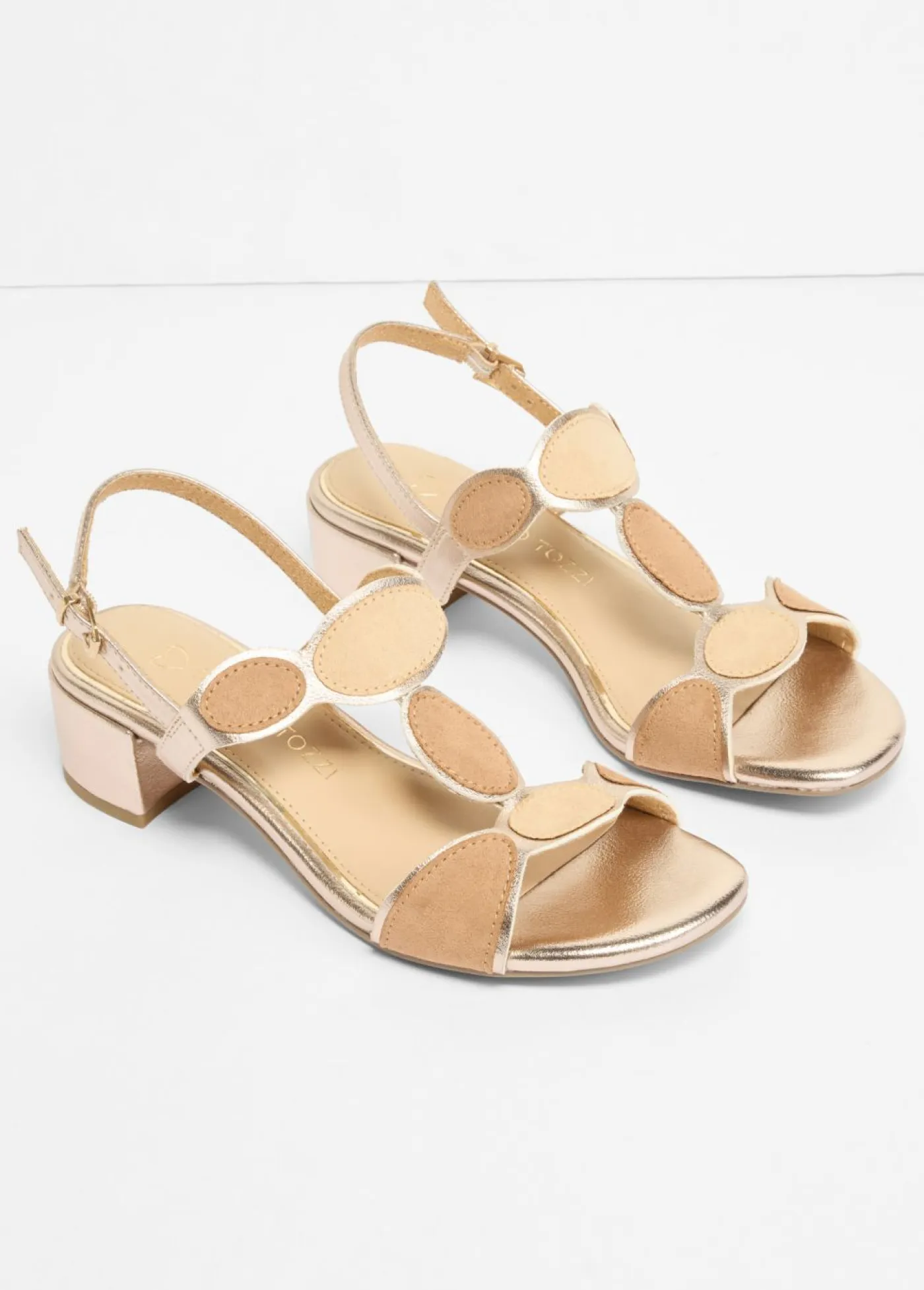 bonprix Marco Tozzi Zapatos De Marca·Marco Tozzi|Zapatos Primavera-Verano>Sandalias Marco Tozzi Beige/marrón/oro