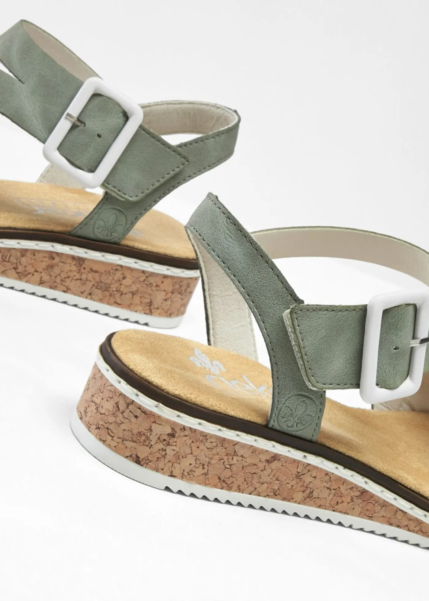 bonprix Rieker Zapatos De Marca·Rieker|Zapatos Primavera-Verano>Sandalias Rieker Verde-blanco