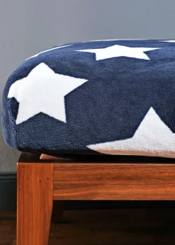 bonprix bonprix Muebles De Dormitorio·Colchones Y Toppers|Sábanas Y Fundas De Colchón>Sábana bajera Cashmere Touch con estrellas Azul