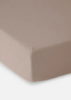 bonprix bonprix Muebles De Dormitorio·Colchones Y Toppers|Sábanas Y Fundas De Colchón>Sábana bajera con aspecto de lino Marrón grisáceo