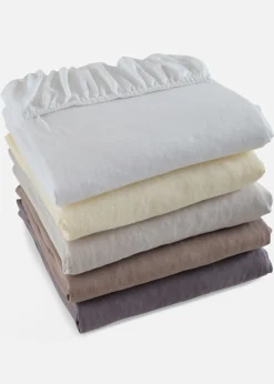 bonprix bonprix Muebles De Dormitorio·Colchones Y Toppers|Sábanas Y Fundas De Colchón>Sábana bajera de punto de 40 cm Marrón grisáceo claro