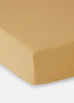 bonprix bonprix Muebles De Dormitorio·Colchones Y Toppers|Sábanas Y Fundas De Colchón>Sábana bajera de punto en colores primaverales Amarillo crema