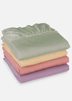 bonprix bonprix Muebles De Dormitorio·Colchones Y Toppers|Sábanas Y Fundas De Colchón>Sábana bajera de punto en colores primaverales menta