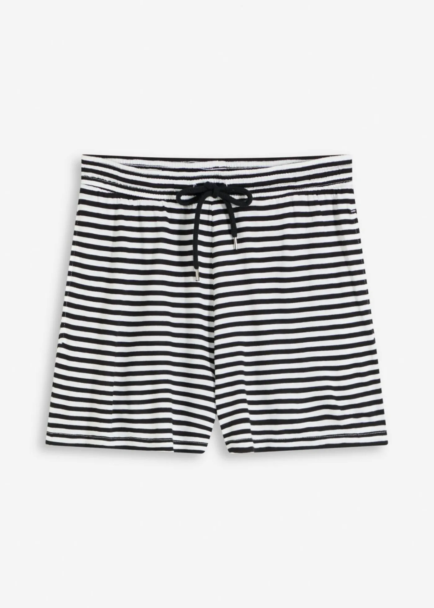 bonprix bonprix Conjuntos De Traje De Baño|Ropa De Playa>Short de playa de viscosa fluida Negro-blanco con rayas