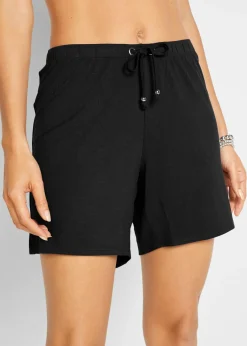 bonprix bonprix Conjuntos De Traje De Baño|Ropa De Baño Cubridora>Shorts de playa de mezcla de viscosa fluida Negro