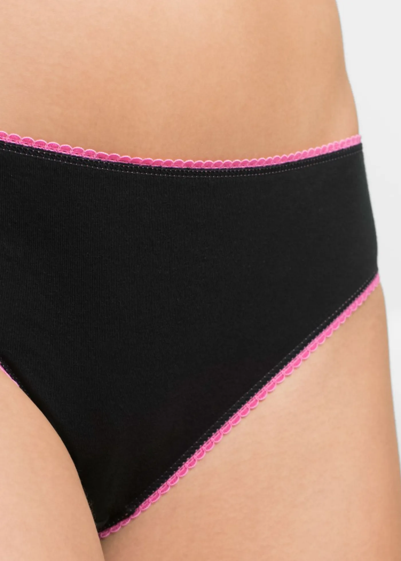 bonprix bonprix Ropa Interior De Algodón|Bragas>Slip (5 unidades) Negro multicolor