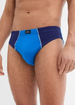 bonprix bonprix Slips|Ropa Interior·Calzoncillos>Slip con algodón (5 unidades) azul faro+azul horizonte