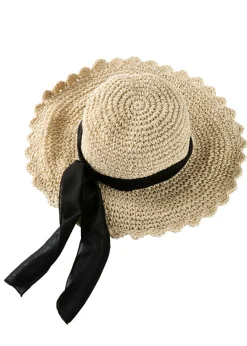 bonprix bonprix Gorras Y Sombreros>Sombrero de fibra de papel Natural-negro