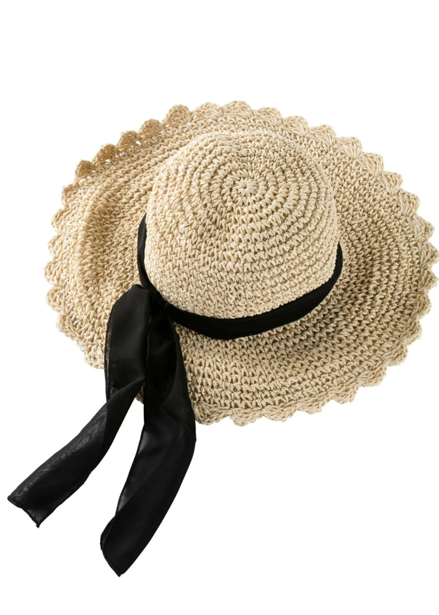 bonprix bonprix Gorras Y Sombreros>Sombrero de fibra de papel Natural-negro