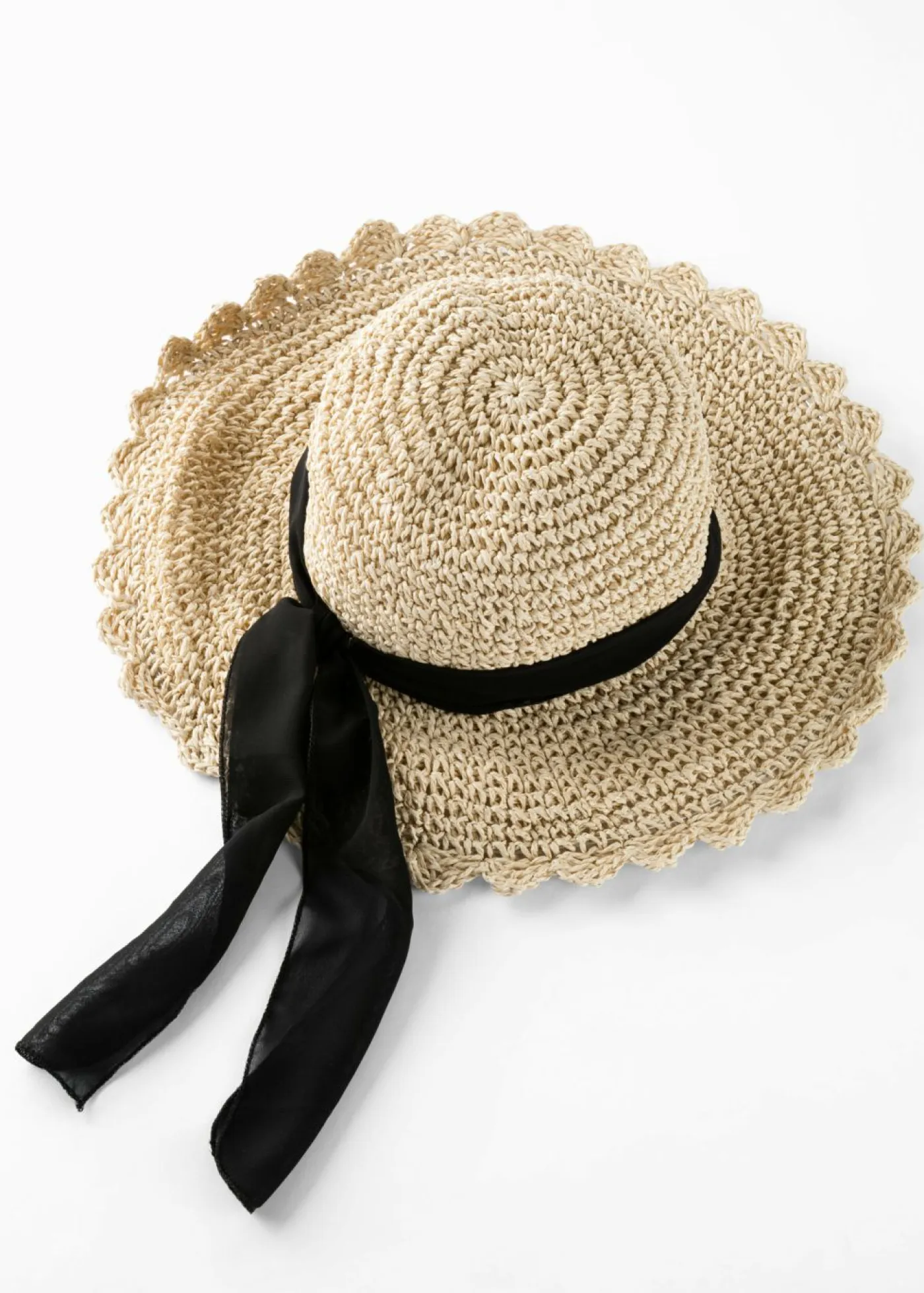 bonprix bonprix Gorras Y Sombreros>Sombrero de fibra de papel Natural-negro