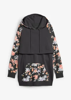 bonprix bonprix Premamá>Suave sudadera premamá/de lactancia 2 en 1 Negro de flores