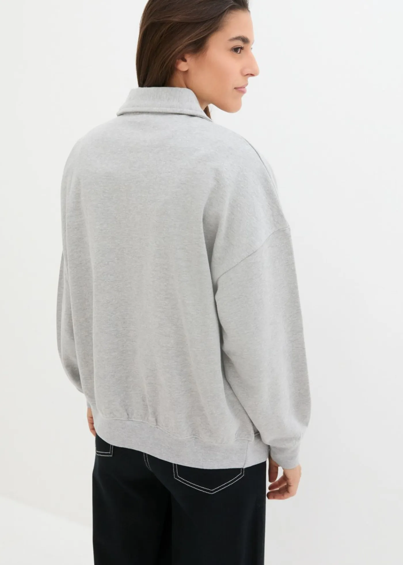 bonprix bonprix Ropa Cómoda>Sudadera Gris claro jaspeado