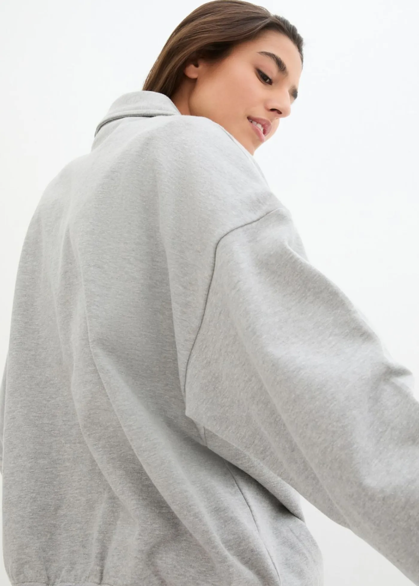 bonprix bonprix Ropa Cómoda>Sudadera Gris claro jaspeado