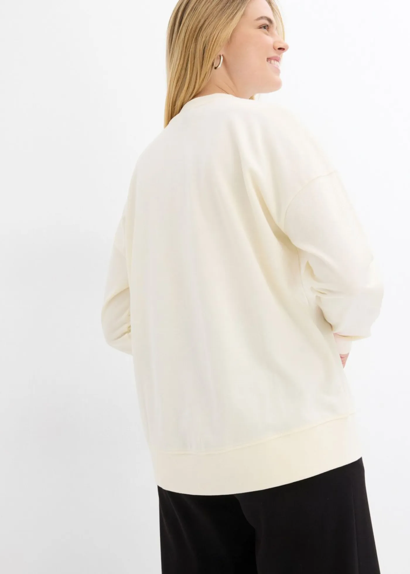 bonprix bonprix Ropa Cómoda>Sudadera Blanco-crema