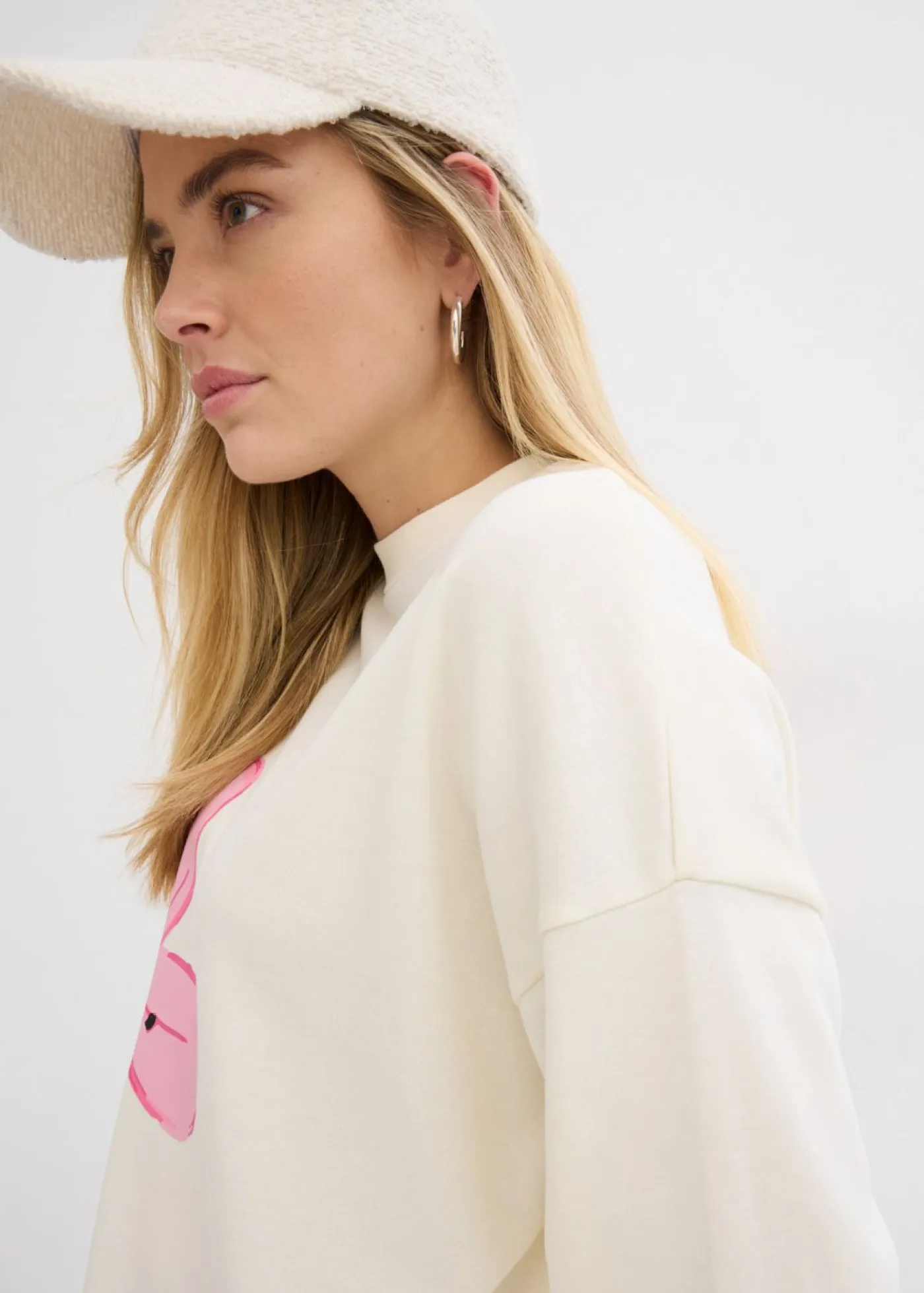 bonprix bonprix Ropa Cómoda>Sudadera Blanco-crema