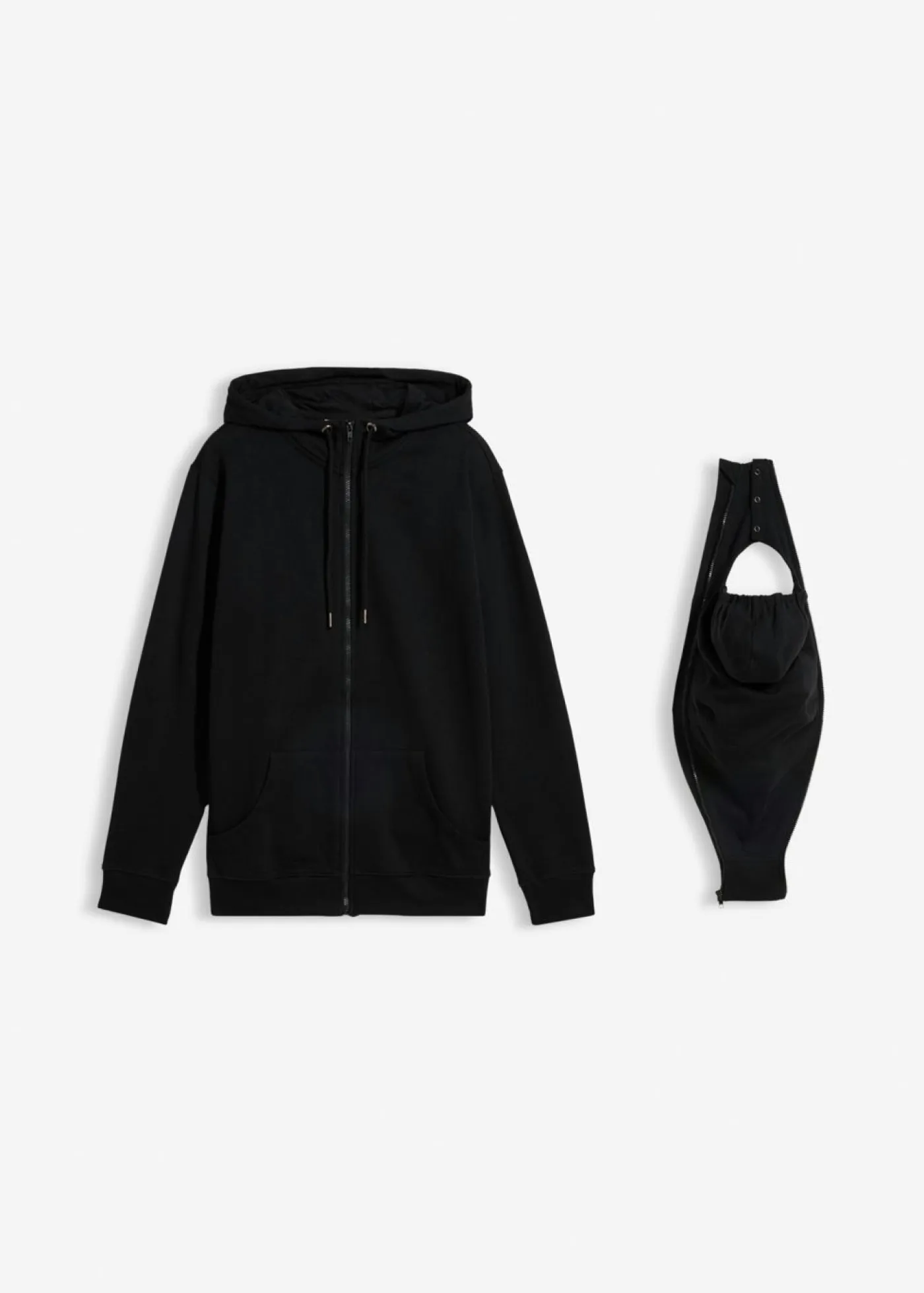 bonprix bonprix Premamá>Sudadera 2 en 1 de algodón suave con capucha para hombres Negro
